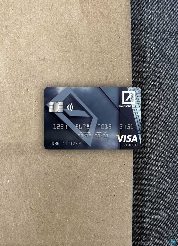 Download Germany Deutsche bank visa classic card photolook front Photoshop template